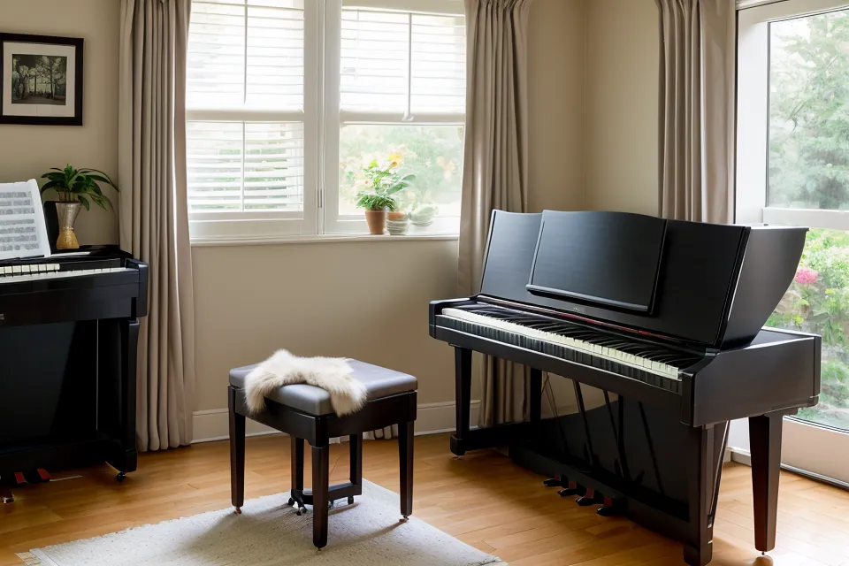 Beneficios de tocar el piano para la salud mental después de traducir, piano digital para principiantes en un apartamento de Cali.