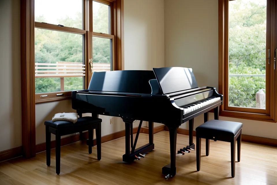 Pie sobre el pedal de resonancia de plástico durante una sesión de técnica de piano en casa