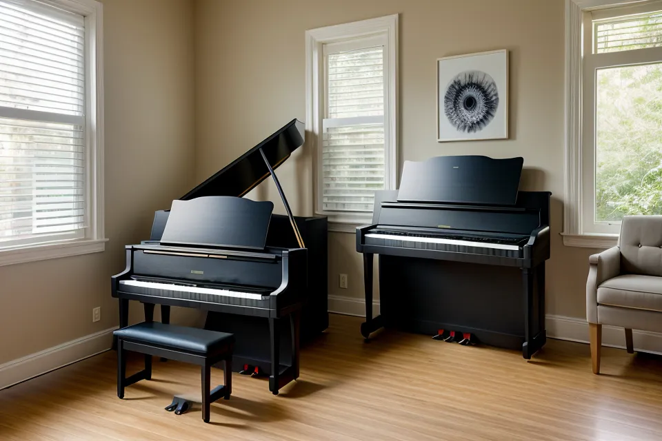 Piano digital y teclado musical lado a lado, diferencias para principiantes en el aprendizaje adulto