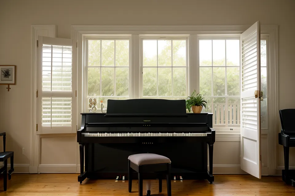 Primer plano de las manos de una principiante adulta practicando técnica en las teclas del piano