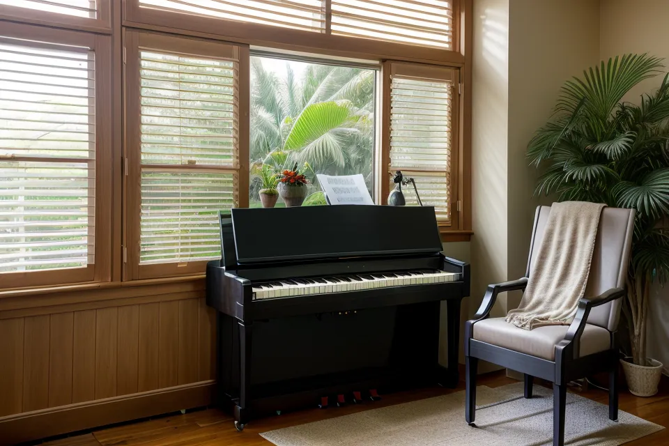 Ajuste ergonómico del piano digital Casio sobre la mesa de comedor con cojín para proteger la muñeca
