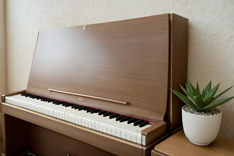 Perfil delgado del Casio CDP-S110, piano digital para principiantes, en un apartamento pequeño