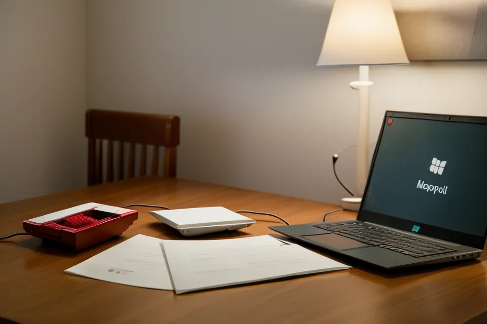 Laptop con curso de piano desde cero junto a documentos de traducción