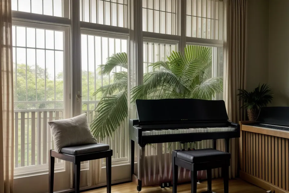 Cancionero de música cristiana con apuntes de escalas mayores, aprendizaje adulto de piano
